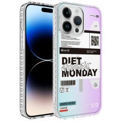 iPhone 12 Pro Max Kılıf Airbag Kenarlı Renkli Desenli Silikon Elegans Kapak