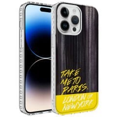 iPhone 12 Pro Max Kılıf Airbag Kenarlı Renkli Desenli Silikon Elegans Kapak