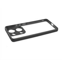 Xiaomi Redmi Note 13 Pro 4G Kılıf Kamera Korumalı Şeffaf Arka Yüzey New Roll Kapak