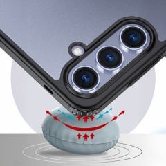 Samsung Galaxy S25 Kılıf Kamera Korumalı Şeffaf Arka Yüzey New Roll Kapak