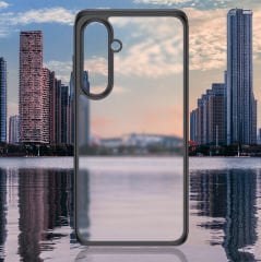 Samsung Galaxy S25 Kılıf Kamera Korumalı Şeffaf Arka Yüzey New Roll Kapak