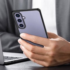 Samsung Galaxy S25 Kılıf Kamera Korumalı Şeffaf Arka Yüzey New Roll Kapak