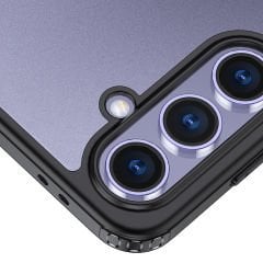 Samsung Galaxy S25 Kılıf Kamera Korumalı Şeffaf Arka Yüzey New Roll Kapak