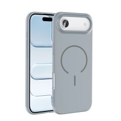 iPhone 17 Air  Kılıf Meta Lansman M-Safe Kamera Korumalı içi Kadife Yumuşak Renkli Süet Silikon