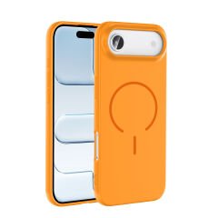 iPhone 17 Air  Kılıf Meta Lansman M-Safe Kamera Korumalı içi Kadife Yumuşak Renkli Süet Silikon