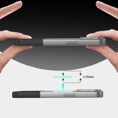 iPhone 15 Pro Kablosuz Şarj Destekli Kılıf Mıknatıslı Duble Kapak