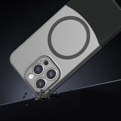 iPhone 15 Pro Kablosuz Şarj Destekli Kılıf Mıknatıslı Duble Kapak