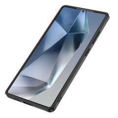 Samsung Galaxy S25 Ultra Kılıf Kamera Korumalı Şeffaf Arka Yüzey New Roll Kapak