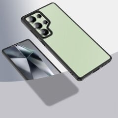 Samsung Galaxy S25 Ultra Kılıf Kamera Korumalı Şeffaf Arka Yüzey New Roll Kapak