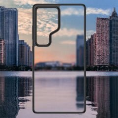 Samsung Galaxy S25 Ultra Kılıf Kamera Korumalı Şeffaf Arka Yüzey New Roll Kapak