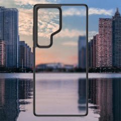 Samsung Galaxy S25 Ultra Kılıf Kamera Korumalı Şeffaf Arka Yüzey New Roll Kapak