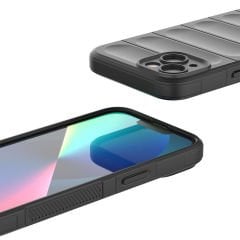 iPhone 13 Kılıf Esnek TPU Oyuklu Arka Yüzey Tasarımlı Etnik Silikon Kapak