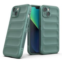 iPhone 13 Kılıf Esnek TPU Oyuklu Arka Yüzey Tasarımlı Etnik Silikon Kapak