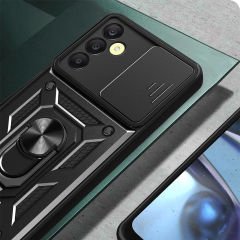 Samsung Galaxy A25 Tank Kılıf Magnetik Standlı Kamera Korumalı Sürgülü Vega Kapak