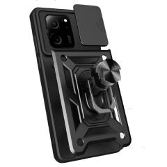 Xiaomi Mi 13T Tank Kılıf Magnetik Standlı Kamera Korumalı Sürgülü Vega Kapak