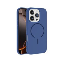 iPhone 16 Pro Kılıf Meta Lansman M-Safe Kamera Korumalı içi Kadife Yumuşak Renkli Süet Silikon