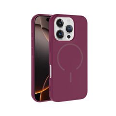 iPhone 16 Pro Kılıf Meta Lansman M-Safe Kamera Korumalı içi Kadife Yumuşak Renkli Süet Silikon