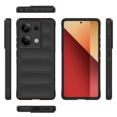 Xiaomi Redmi Note 13 Pro 4G Kılıf Esnek TPU Oyuklu Arka Yüzey Tasarımlı Etnik Silikon Kapak