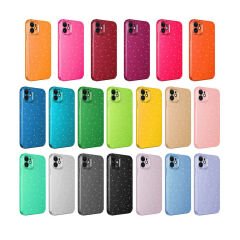 iPhone 11 Kılıf Kamera Korumalı Simli Lüks Koton Kapak