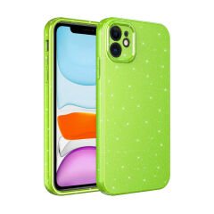 iPhone 11 Kılıf Kamera Korumalı Simli Lüks Koton Kapak