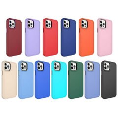 iPhone 12 Pro Max Kılıf Metal Çerçeve ve Buton Tasarımlı Sert Botox Kapak