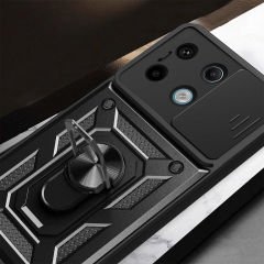 Xiaomi Redmi Note 13 Pro 5G Tank Kılıf Magnetik Standlı Kamera Korumalı Sürgülü Vega Kapak