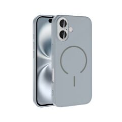 iPhone 16 Kılıf Meta Lansman M-Safe Kamera Korumalı içi Kadife Yumuşak Renkli Süet Silikon