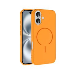 iPhone 16 Kılıf Meta Lansman M-Safe Kamera Korumalı içi Kadife Yumuşak Renkli Süet Silikon