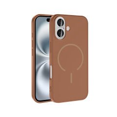 iPhone 16 Kılıf Meta Lansman M-Safe Kamera Korumalı içi Kadife Yumuşak Renkli Süet Silikon