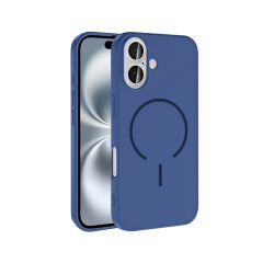 iPhone 16 Kılıf Meta Lansman M-Safe Kamera Korumalı içi Kadife Yumuşak Renkli Süet Silikon