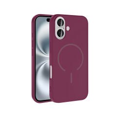 iPhone 16 Kılıf Meta Lansman M-Safe Kamera Korumalı içi Kadife Yumuşak Renkli Süet Silikon