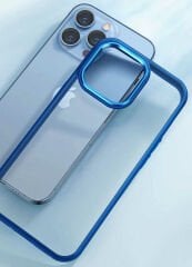 iPhone 13 Pro Kılıf Renkli Silikon Kenarlı Krom Kapak