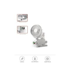 Dijital Ekranlı Şarjlı Hava Nemlendirici Mini Masa Fan Vantilatör