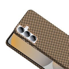 Samsung Galaxy S25 Kılıf Kablosuz Şarj Özellikli Karbon Fiber Görünümlü Gros Kapak