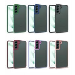 Samsung Galaxy S22 Plus Kılıf Kamera Çıkıntılı Arkası Şeffaf Köşeleri Parlak Renkli Işlemeli Flora Kapak