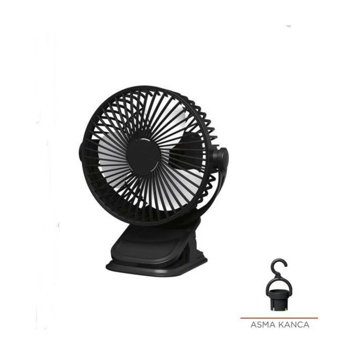 F-15 Mini Fan Vantilatör Asma Apartlı, 800 Mah Şarjlı, Type-C Girişli, Taşınabilir Fan