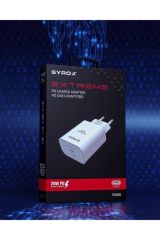 Syrox Pd20b 3.0a Pd 20w Type-c Çıkışlı Hızlı Şarj Adaptörü (BAŞLIK) Beyaz