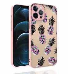 iPhone 12 Pro Max Kılıf Desenli Kamera Korumalı Parlak Nora Kapak