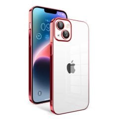 iPhone 14 Plus Kılıf Kamera Korumalı Renkli Çerçeveli Garaj Kapak