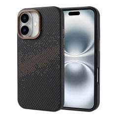 iPhone 16 Kılıf Magsafe Şarj Özellikli Karbon Fiber Tasarımlı Vave Kapak