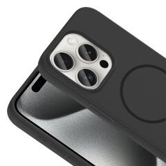 iPhone 15 Pro Kılıf Meta Lansman M-Safe Kamera Korumalı içi Kadife Yumuşak Renkli Süet Silikon