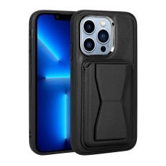 iPhone 13 Pro Kılıf Kartlıklı Standlı ​Pu Deri Memo Kapak