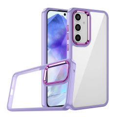 Samsung Galaxy A05S Kılıf Kamera Çıkıntılı Arkası Şeffaf Köşeleri Parlak Renkli Işlemeli Flora Kapak