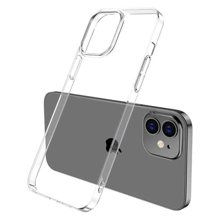 iPhone 12 Kılıf Kılıf Ultra İnce Sert Kamera Çıkıntılı Şeffaf Vonn Kapak