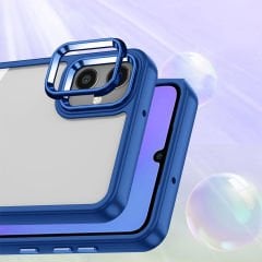 Samsung Galaxy A05 Kılıf Kamera Çıkıntılı Arkası Şeffaf Köşeleri Parlak Renkli Işlemeli Flora Kapak