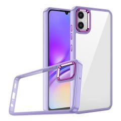 Samsung Galaxy A05 Kılıf Kamera Çıkıntılı Arkası Şeffaf Köşeleri Parlak Renkli Işlemeli Flora Kapak
