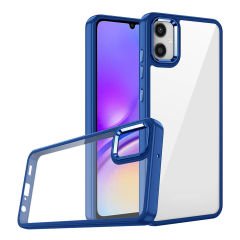 Samsung Galaxy A05 Kılıf Kamera Çıkıntılı Arkası Şeffaf Köşeleri Parlak Renkli Işlemeli Flora Kapak