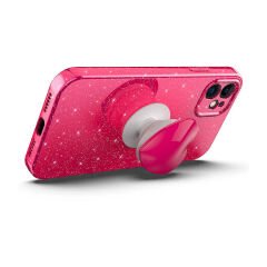 iPhone 11 Kılıf Kamera Korumalı Simli Pop Soketli Lüks Koton Soketli Kapak