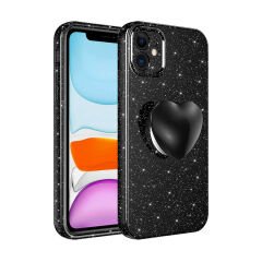 iPhone 11 Kılıf Kamera Korumalı Simli Pop Soketli Lüks Koton Soketli Kapak