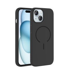 iPhone 15 Kılıf Meta Lansman M-Safe Kamera Korumalı içi Kadife Yumuşak Renkli Süet Silikon